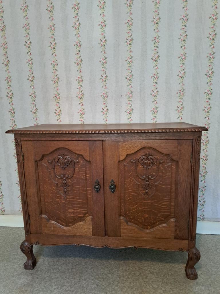 Massief eiken kast., Antiek en Kunst, Ophalen