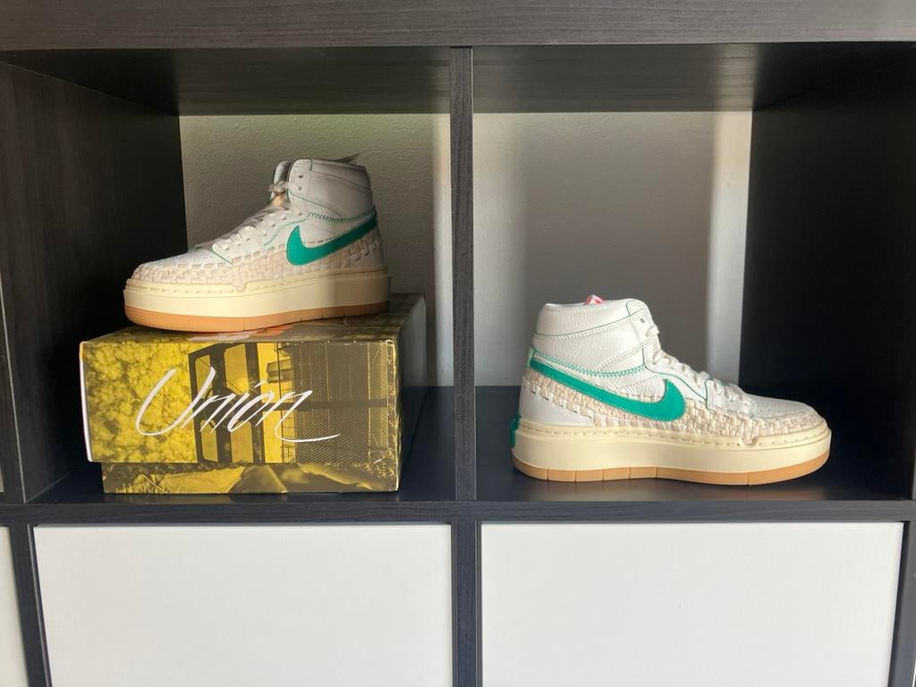 Air jordan 1 Elevate x UNION x Bephies beauty supply, Ophalen, Beige, Nieuw, Sneakers