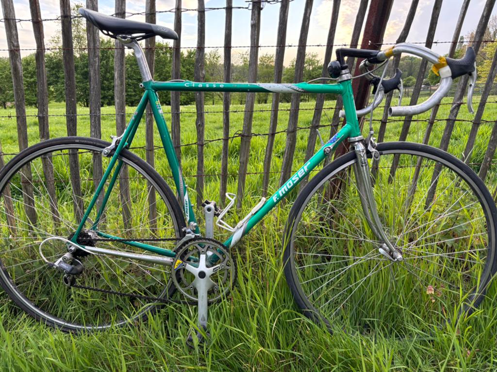 F Moser Shimano Exage maat 60 koersfiets, Fietsen en Brommers, Fietsen | Racefietsen, Ophalen, Zo goed als nieuw