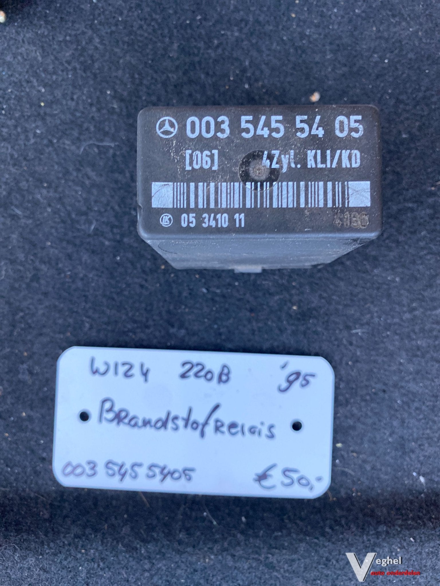 Mercedes W124 220 B Brandstofrelais 003 545 5405, -, Utilisé, -, -