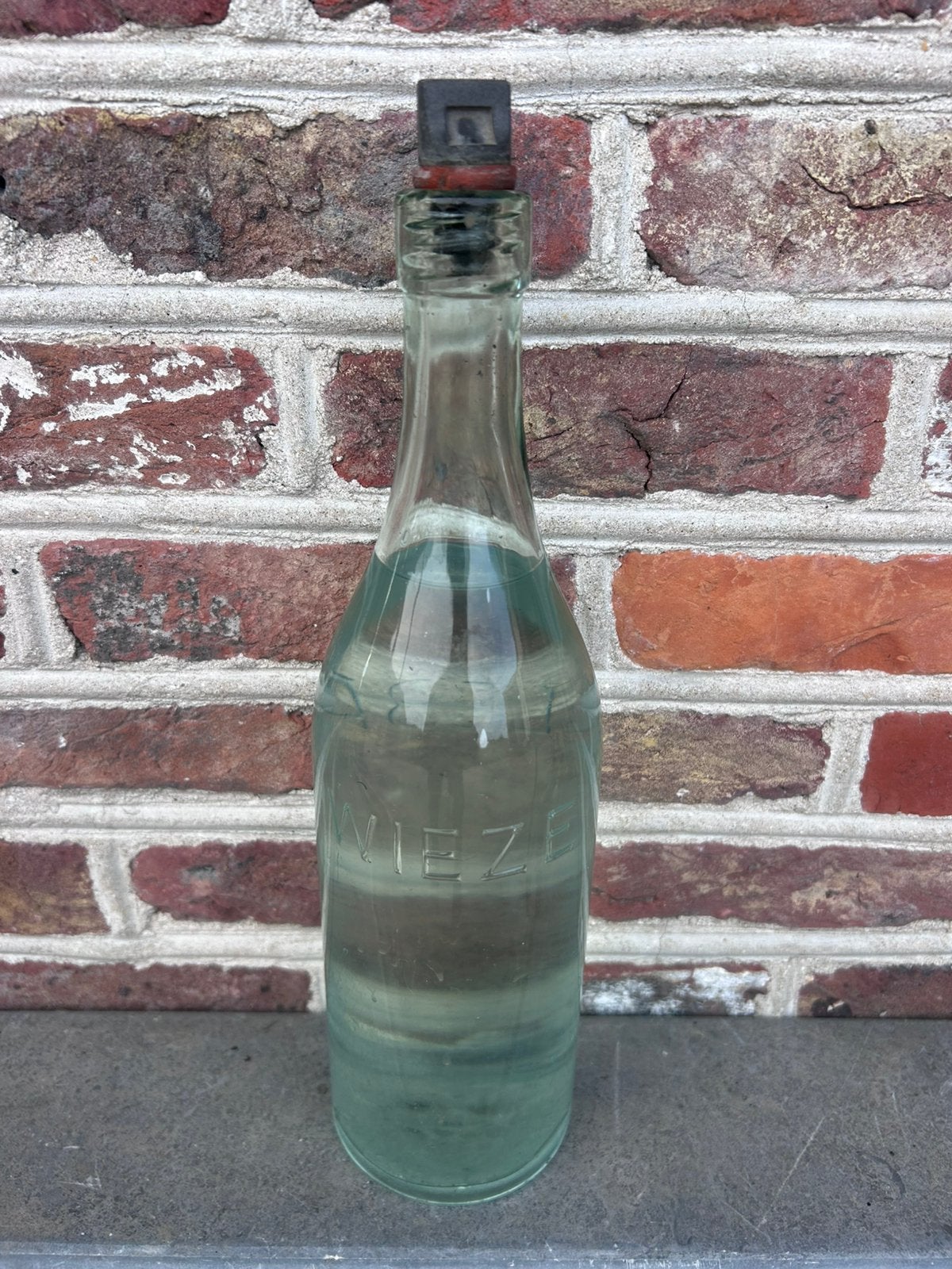 CALLEBAUT WIEZE limo- bronwater grote fles. grote fles, Ophalen, Gebruikt, Flesje(s), Overige merken