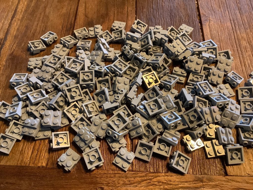 Lego plaatjes verhoogd light bluish gray 165 st / 76-2, Enlèvement ou Envoi, Comme neuf, Briques en vrac, Lego