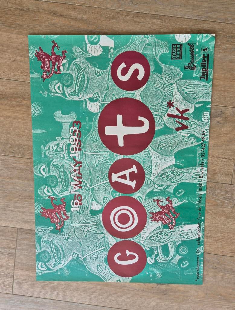 Affiche de concert Goats 1993 UK, Enlèvement ou Envoi, Comme neuf, Musique