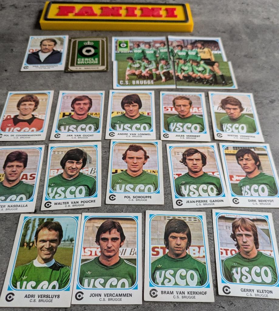 PANINI FOOTBALL 77 CERCLE BRUGGE 20 STICKERS 1977 voetbal, Hobby en Vrije tijd, Stickers en Plaatjes, Nieuw, Verzenden