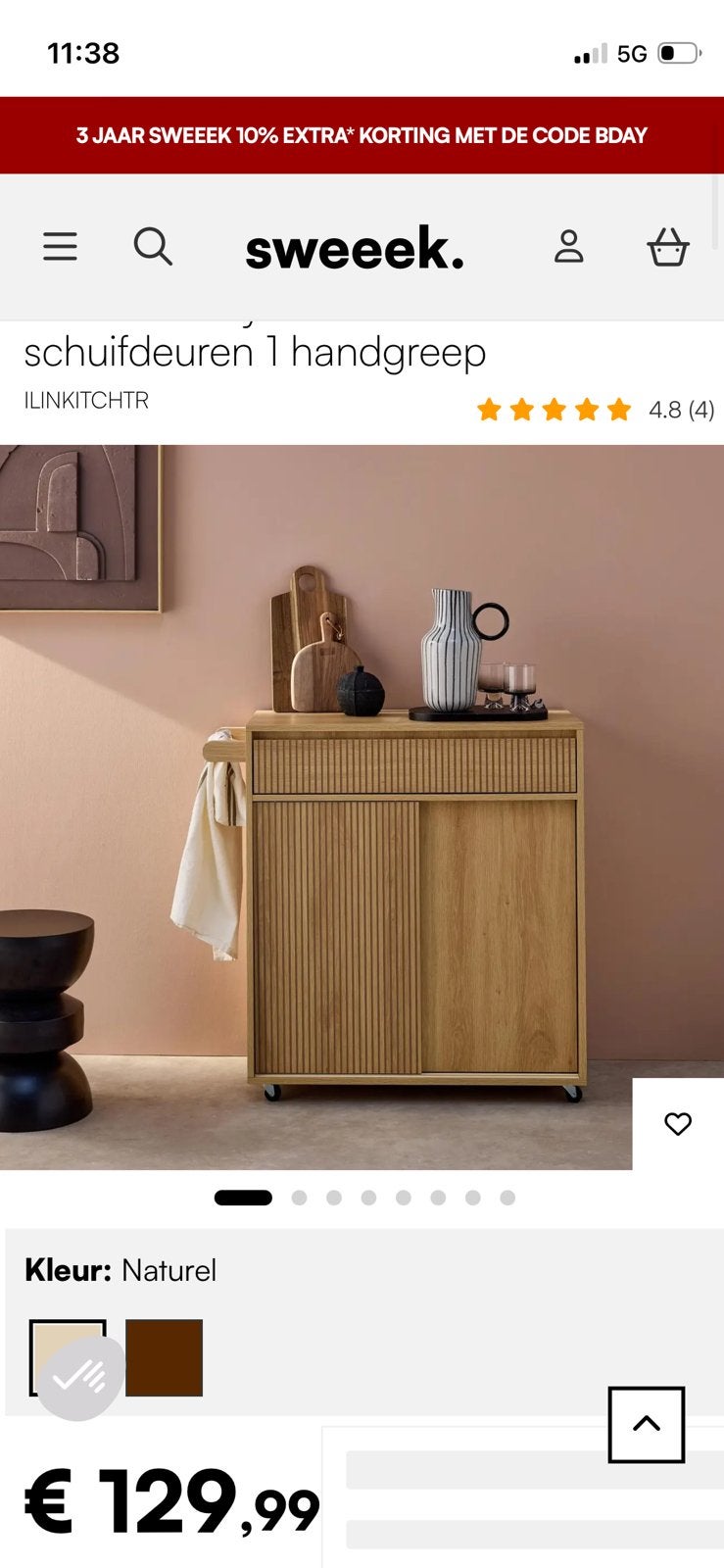 Keuken wagen/ keukenkast op wieltjes, Huis en Inrichting, Ophalen, Zo goed als nieuw