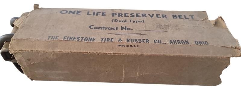 us ww2 navy one line preserver belt in its original box, Verzamelen, Ophalen of Verzenden