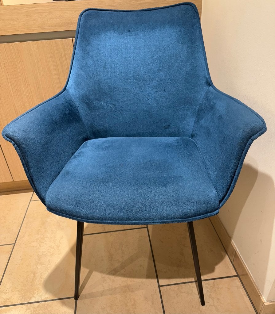 Stoel, Huis en Inrichting, Ophalen, Gebruikt, Blauw, Eén
