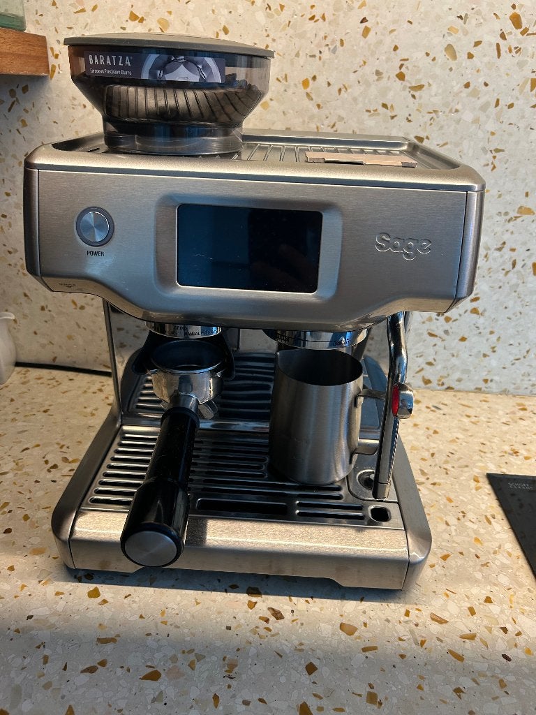 Sage the Barista Touch Stainless Steel, Elektronische apparatuur, Ophalen, Espresso apparaat, Koffiebonen, Zo goed als nieuw