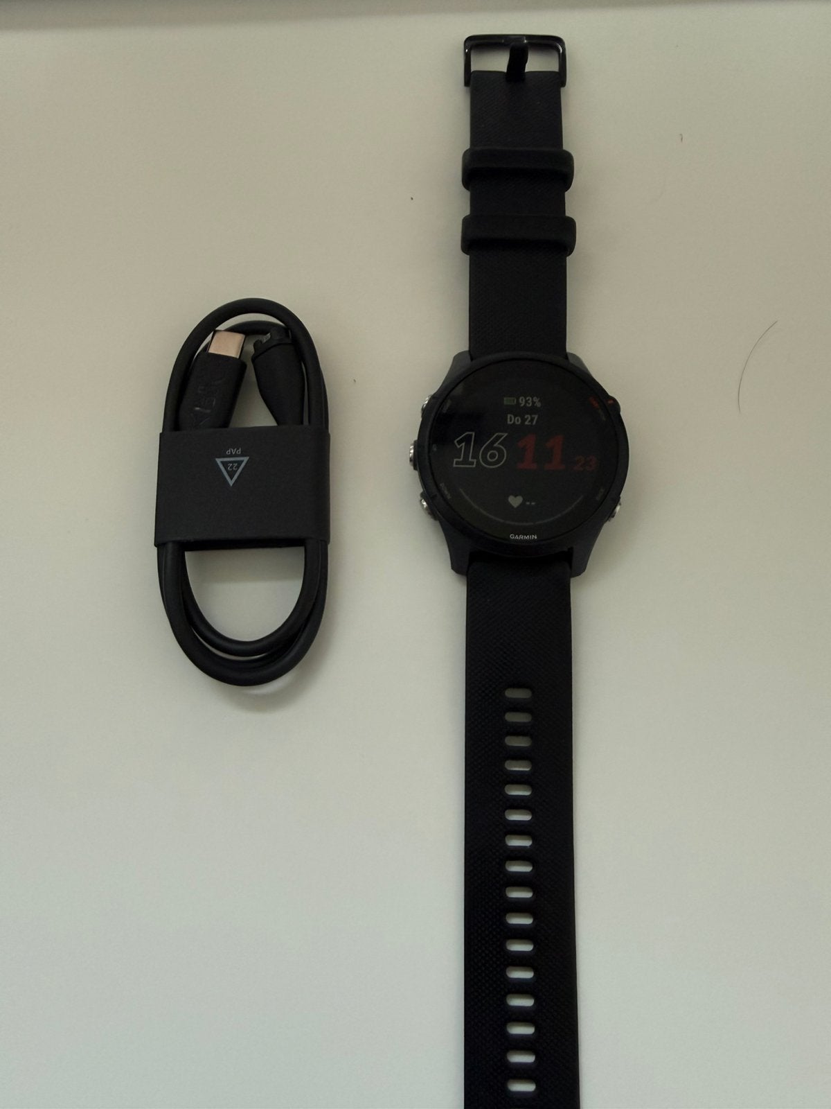 Garmin Forerunner 255 – zwart, Ophalen of Verzenden, GPS, Zo goed als nieuw, Zwart