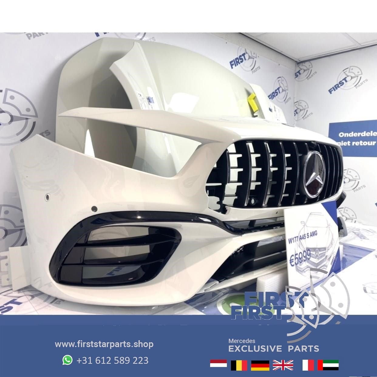 W177 V177 A45S A45 A KLASSE AMG VOORKOP WIT GT 2018-2022 ori, Gebruikt, -, Voor, Ophalen of Verzenden