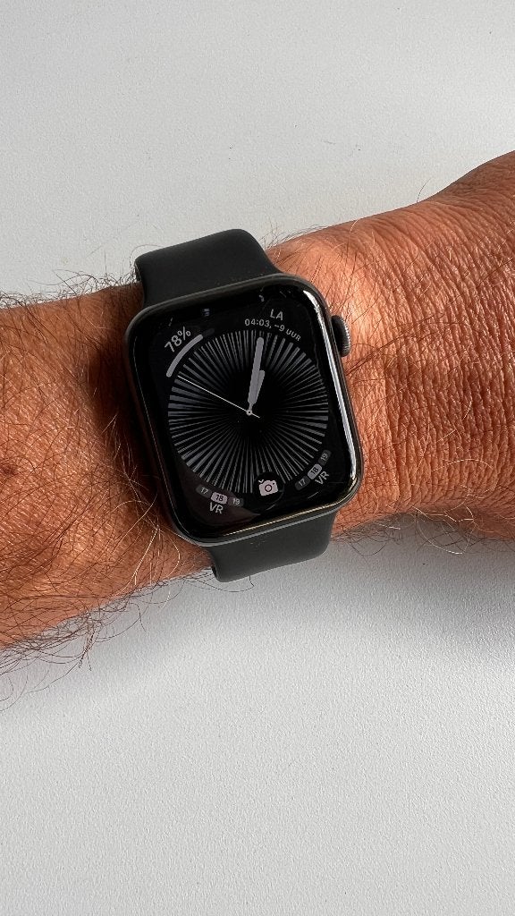 Apple Watch 6 44mm - Not waterproof - Batt 71%, Gebruikt, Stappen, Zwart, Apple Watch