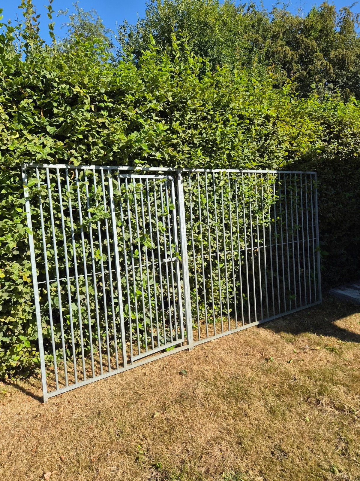 galvanisé hondenhek met deur voor hondenkennel, Ophalen, Hondenkennel, 110 cm of meer, 100 cm of meer