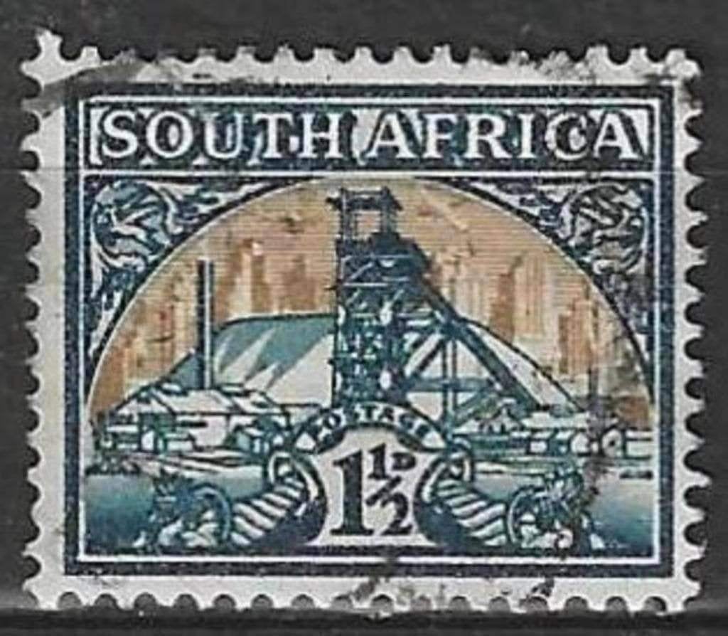 Zuid-Afrika 1941 - Yvert 116 - Goudmijn (ST), Postzegels en Munten, Postzegels | Afrika, Verzenden, Zuid-Afrika, Gestempeld