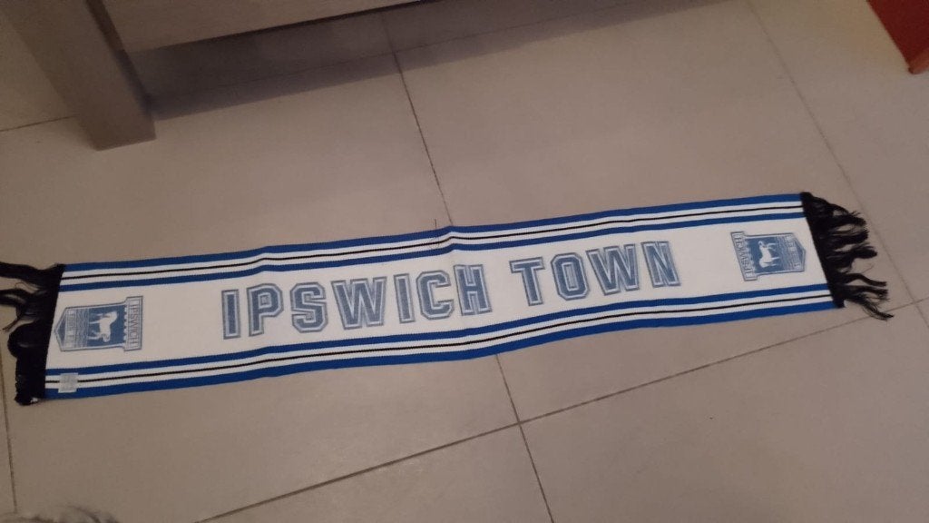 vintage voetbalsjaal Ipswich Town, Ophalen of Verzenden