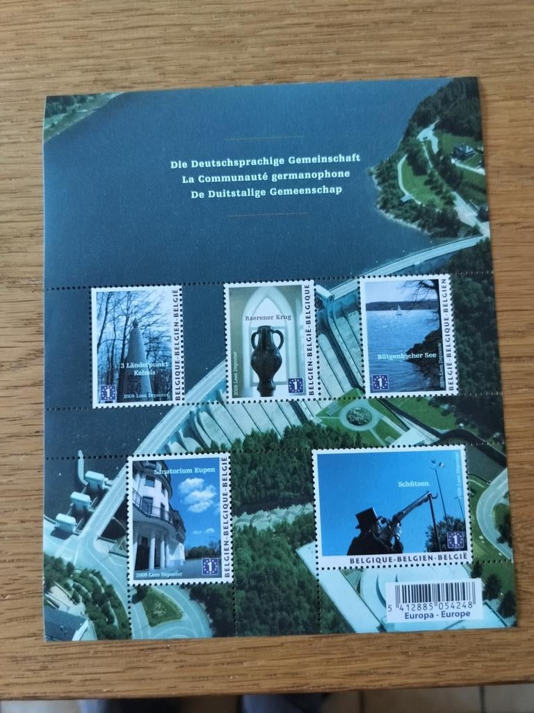 Postzegelvelletjes België met telkens 5 zegels voor Europa, Verzenden, Europa