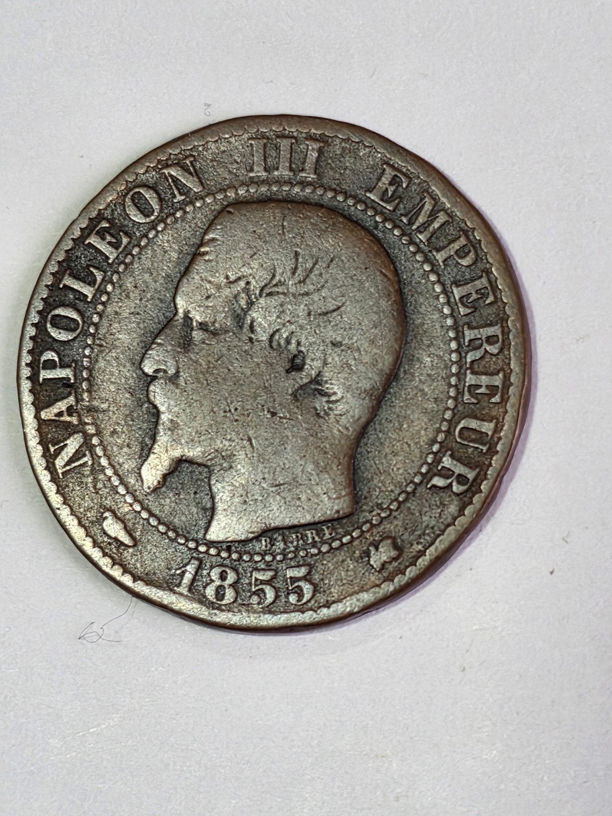 5 cent 1855k Frankrijk, Timbres & Monnaies, Monnaies | Europe | Monnaies euro, Enlèvement ou Envoi, France, 5 centimes