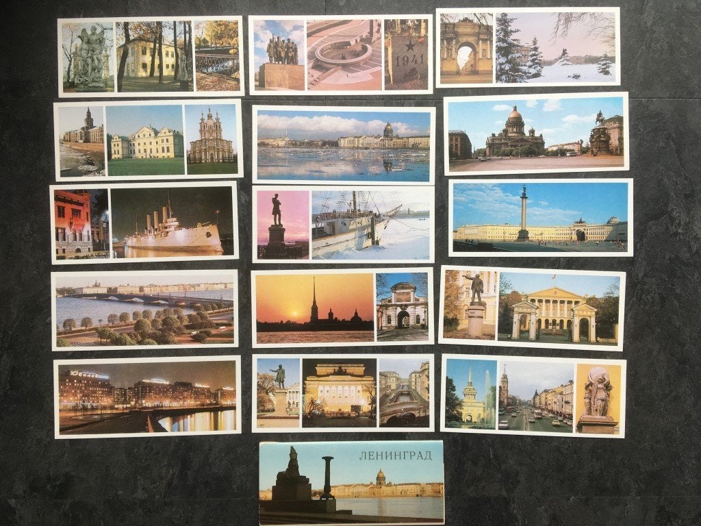 14 kaarten Leningrad - Sint-Petersburg - Rusland, Verzamelen, Ophalen of Verzenden