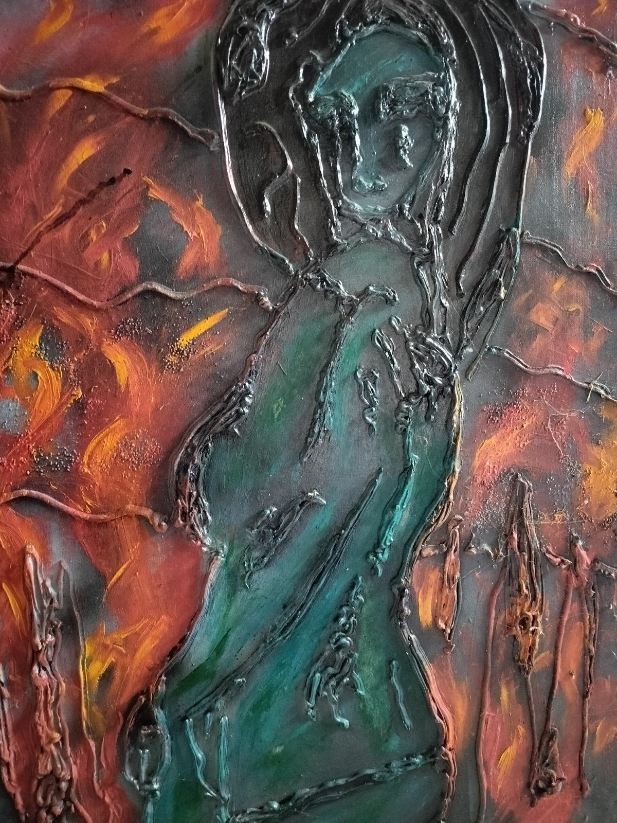 schilderij, brandend verlangen., Enlèvement