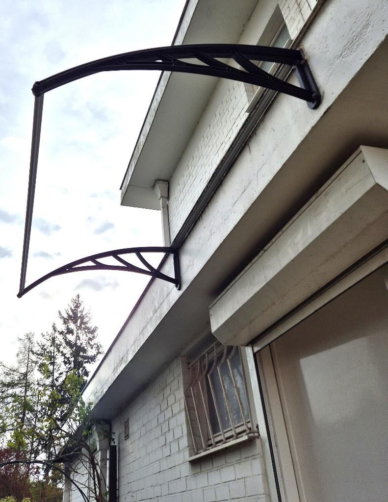 auvent porte entrée marquise 100x150 support latéraux noir, Caravans en Kamperen, Voortenten en Luifels, Gebruikt, Overige merken