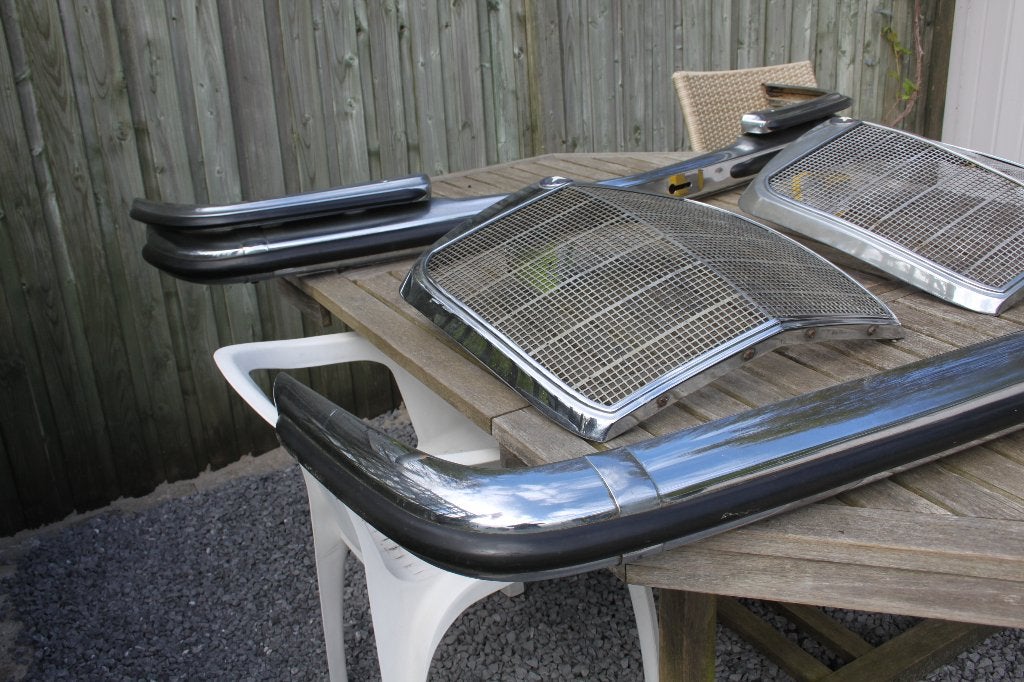 Mercedes bumper en gril W111, Ophalen, Gebruikt