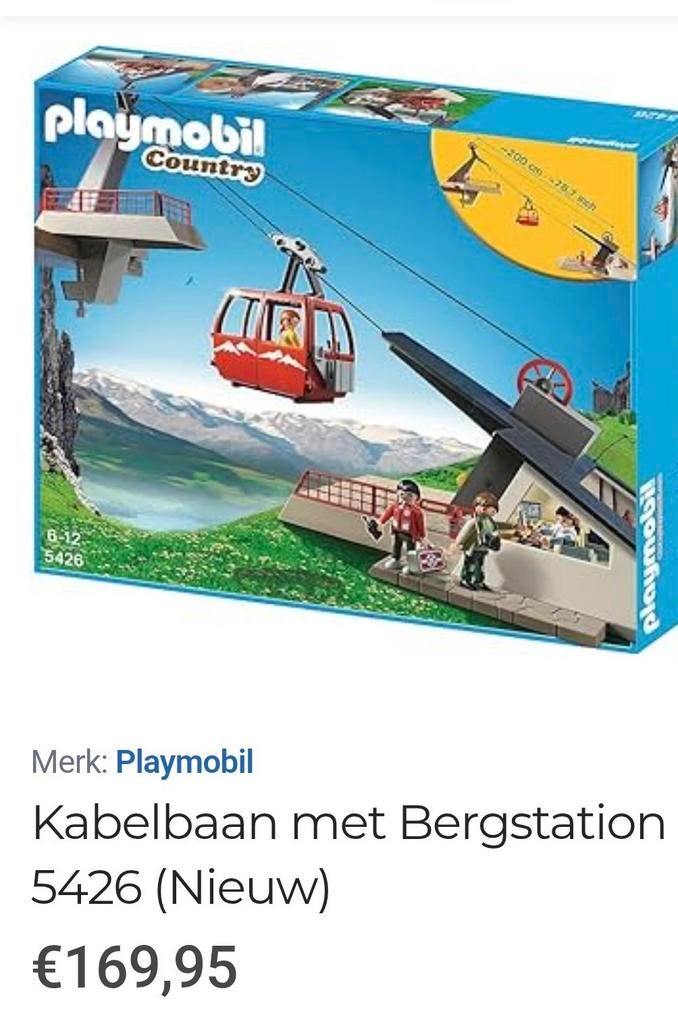 Playmobil de gondel / kabelbaan., Ophalen, Zo goed als nieuw, Complete set