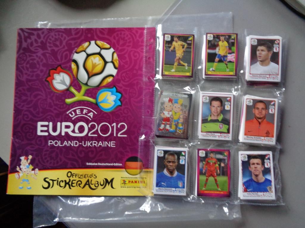 PANINI VOETBAL  EURO 2012 VOLL. LOSSE SET incl LEEG album, Verzenden, Nieuw