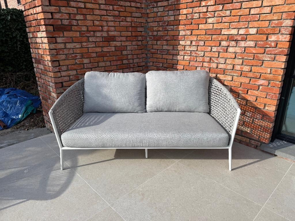 Lounge zetel 2 personen Jati-Kebon te koop, Loungeset, Bank, Ophalen, 2 zitplaatsen