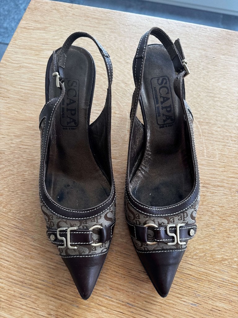 Damesschoen - pump - M36,5, Ophalen, Pumps, Scapa, Bruin
