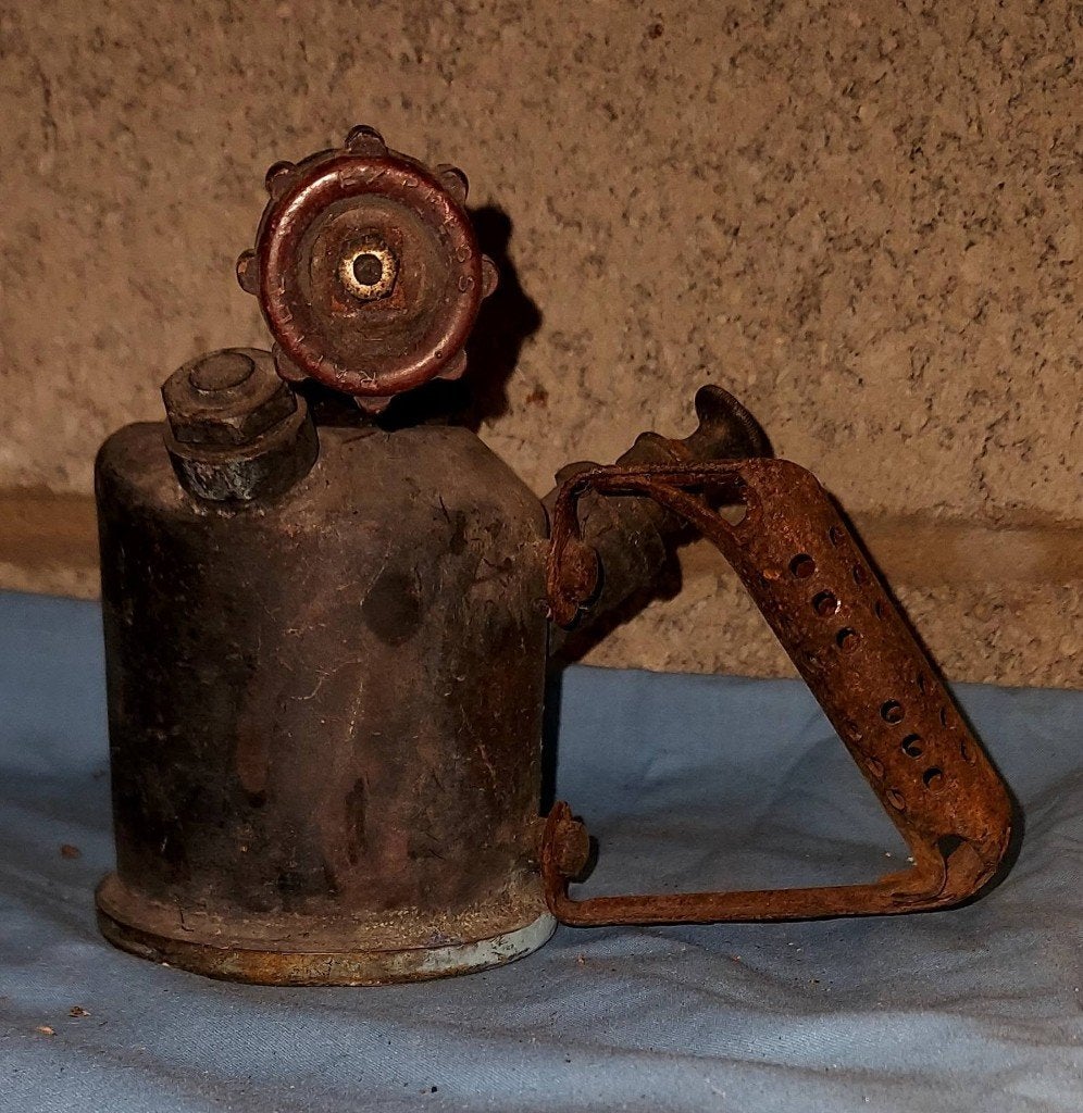 Ancienne lampe à souder L.G. EXPRESS N 45, Ophalen of Verzenden, Koper