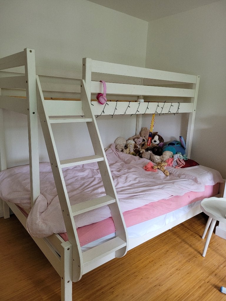 Hoogslaper 3 personen, Kinderen en Baby's, Kinderkamer | Bedden, Ophalen, Gebruikt, 100 cm of meer, Hoogslaper of Stapelbed