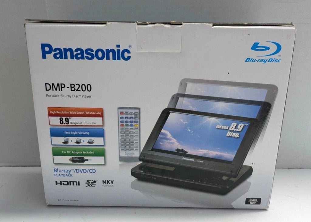 Panasonic DMP-B200 Portable Blu Ray DVD Speler HDMI SD, Ophalen of Verzenden, Zo goed als nieuw, Panasonic