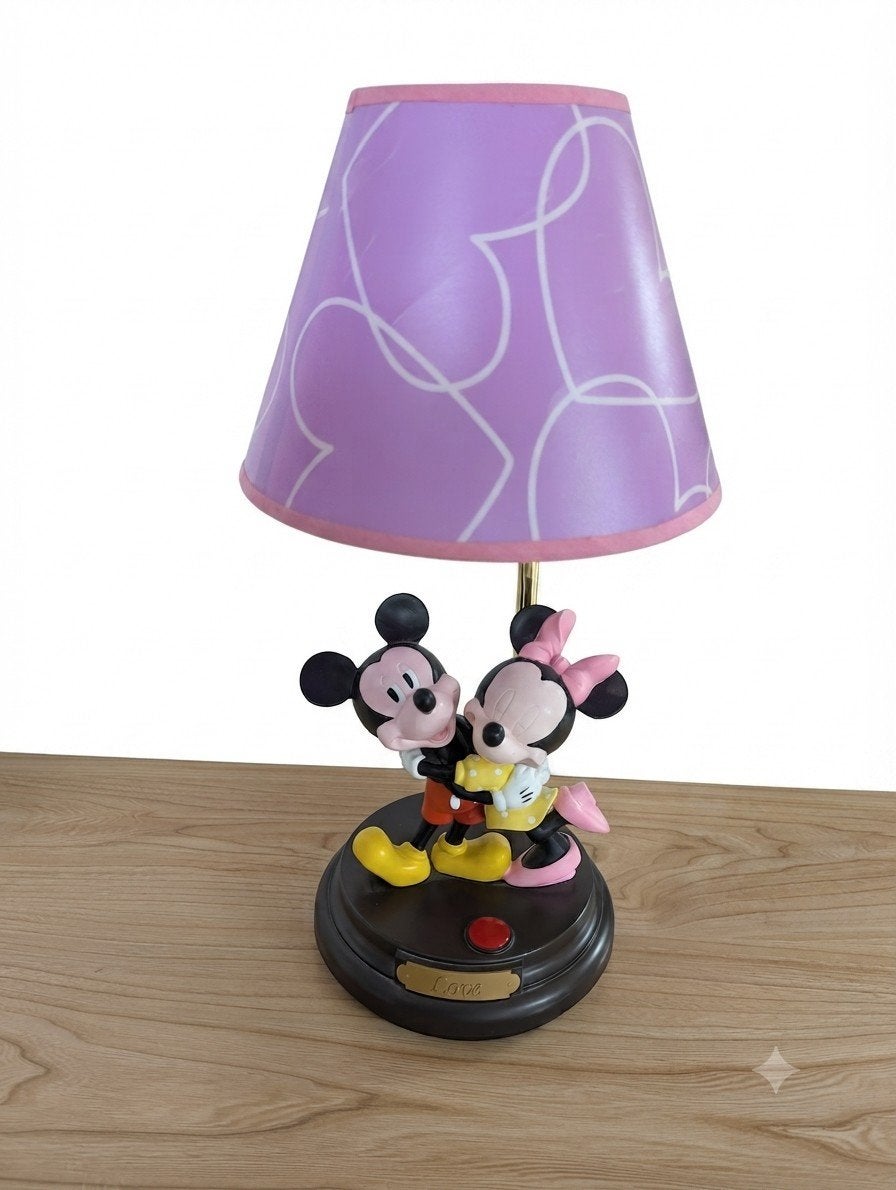 vintage lamp Mickey en Minnie, Enlèvement, Utilisé, Lampe figurine, Vintage