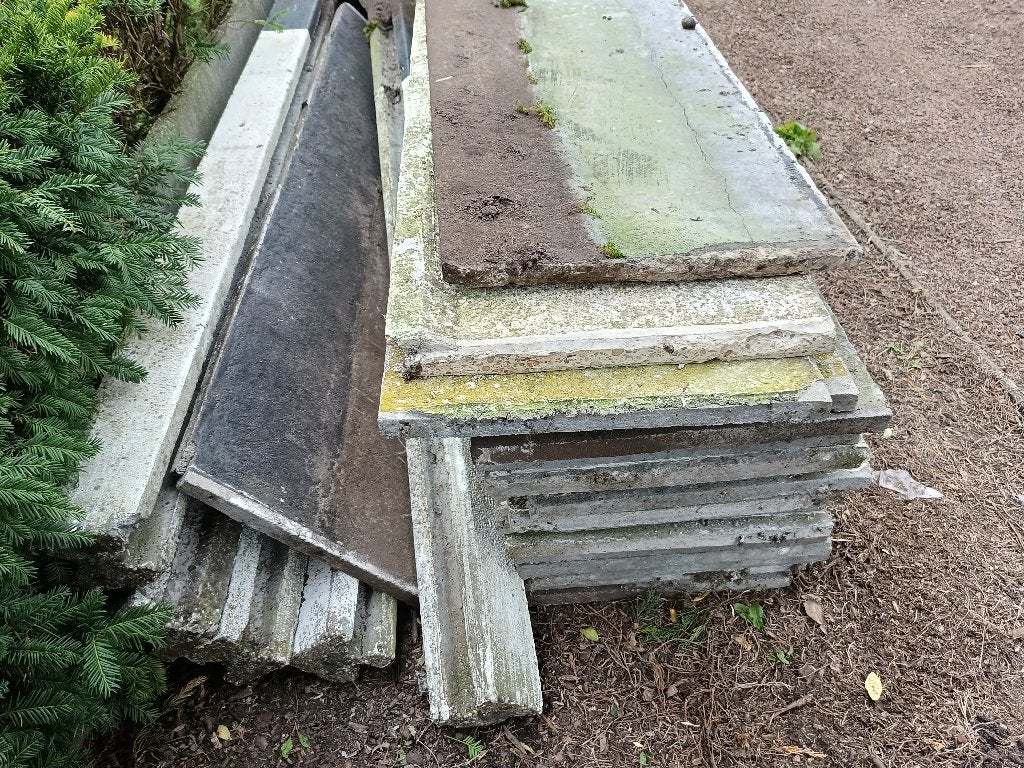 Betonplaten, Ophalen, Gebruikt