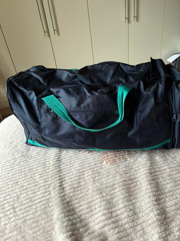 Sportzak, reiszak, blauw groen, L 63, br31, h31cm, 2 ritsen, Ophalen, Zo goed als nieuw