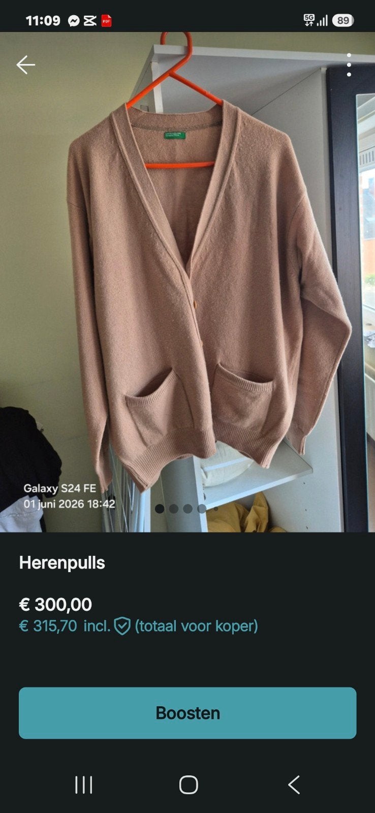 Vintage, Kleding | Heren, Truien en Vesten, Beige, Ophalen of Verzenden