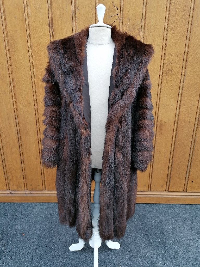 P6 vintage Raccoon bont mantel, Ophalen of Verzenden, Zo goed als nieuw, Maat 38/40 (M)
