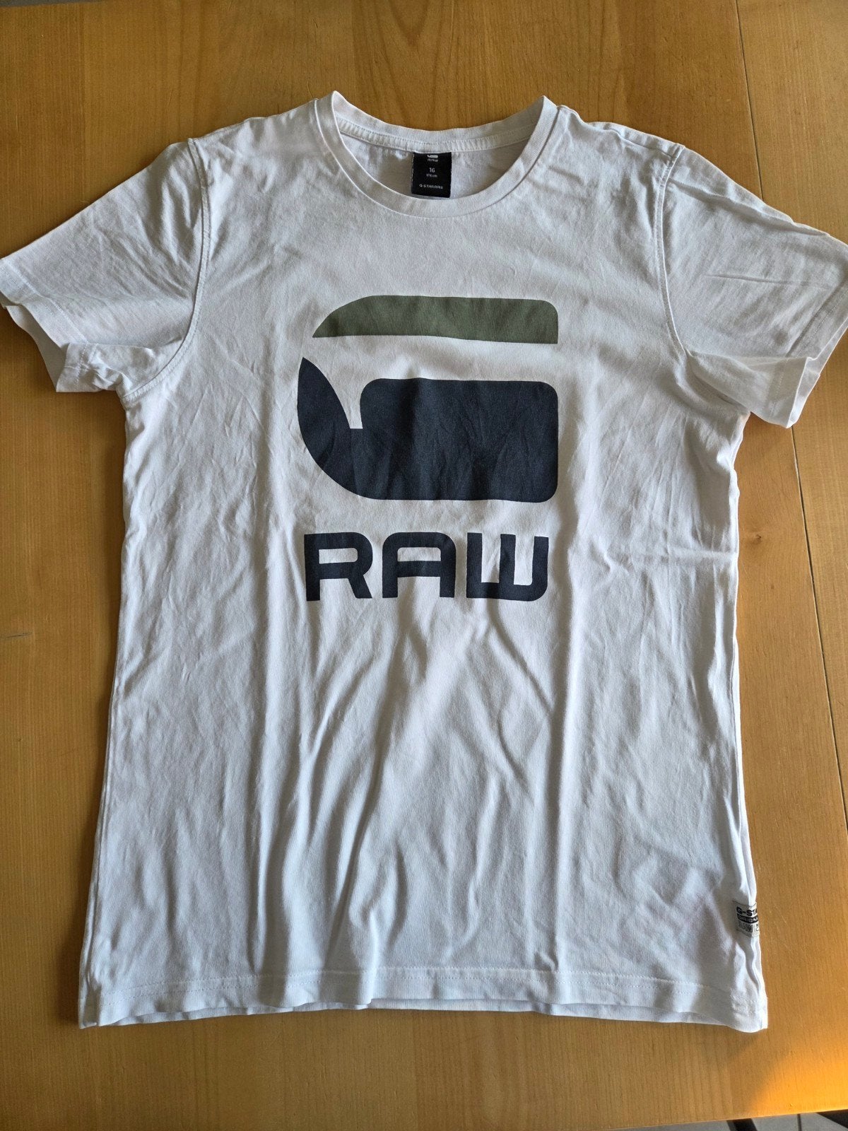 Wit t-shirt g-star raw maat 176 of 16jaar, Kinderen en Baby's, Kinderkleding | Maat 176, G-star raw, Ophalen of Verzenden, Zo goed als nieuw