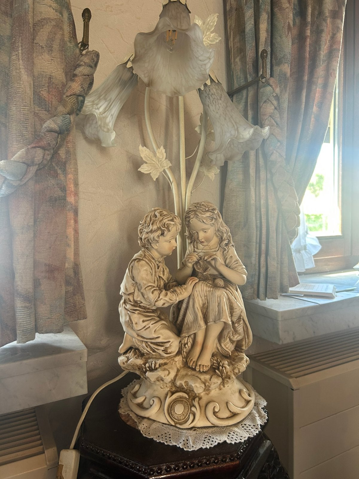 Beeld koppel + lamp, Ophalen, Gebruikt
