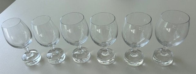 Nespresso 6 glazen op voet Reveal (Riedel), Ophalen of Verzenden, Zo goed als nieuw