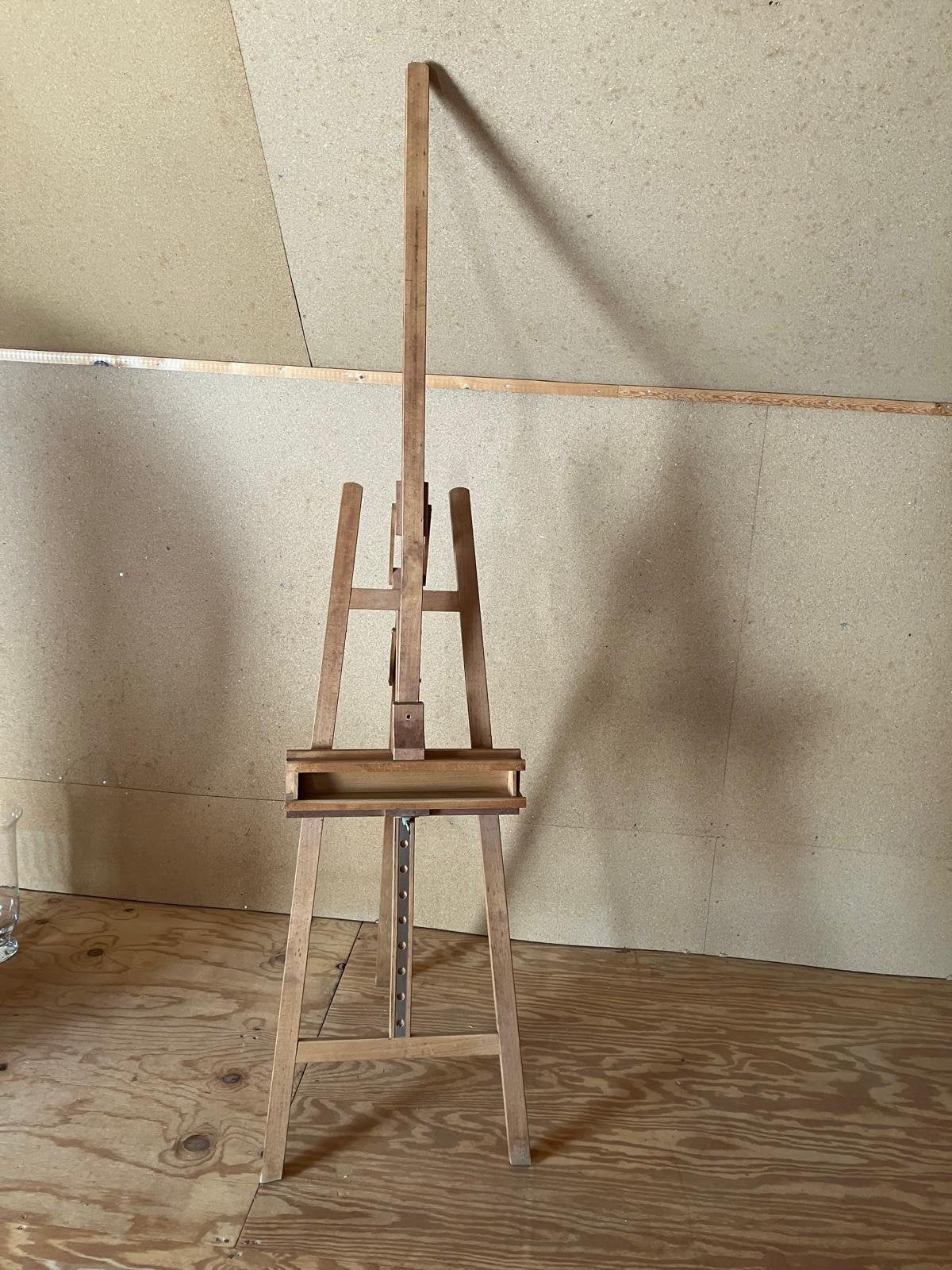 Houten schildersezel (vintage/atelier) – hoogte verstelbaar, Hobby & Loisirs créatifs, Peinture, Enlèvement, Comme neuf