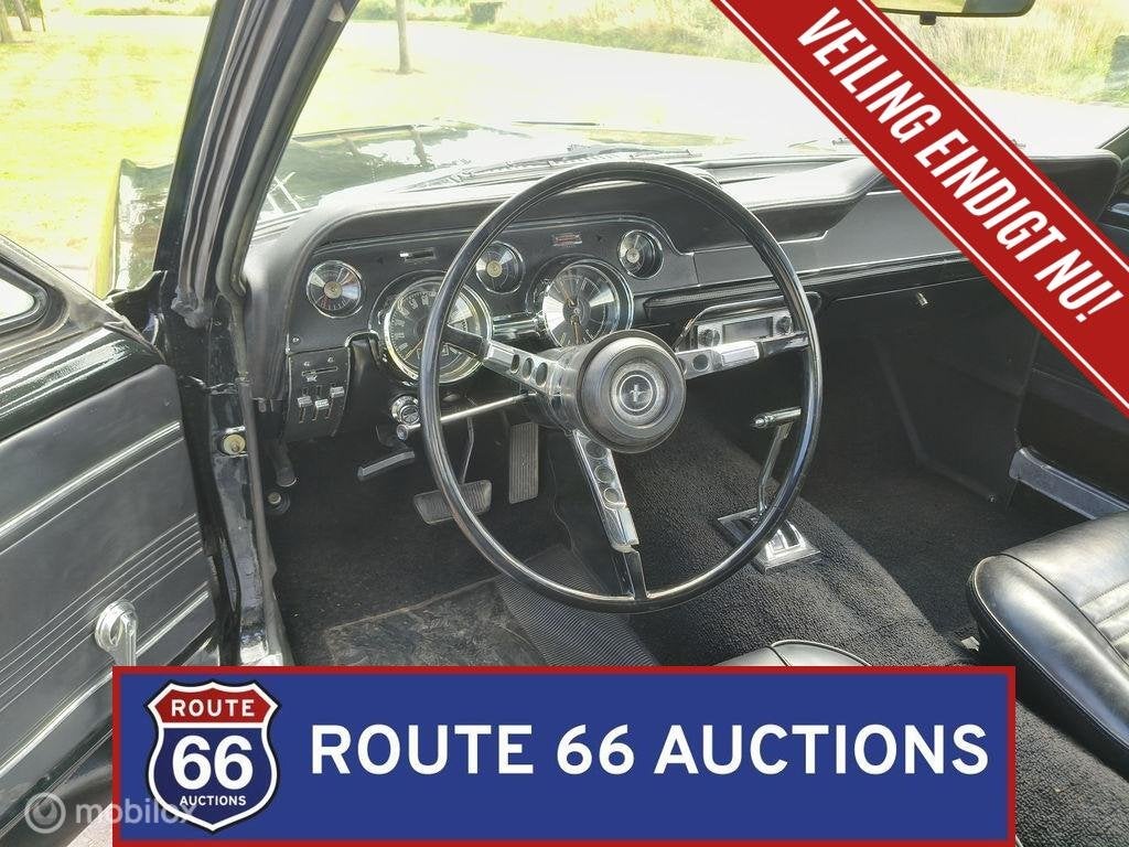 Ford Mustang | 1967 | Route 66 Auctions, Zwart, Bedrijf, Handgeschakeld, Overige carrosserie