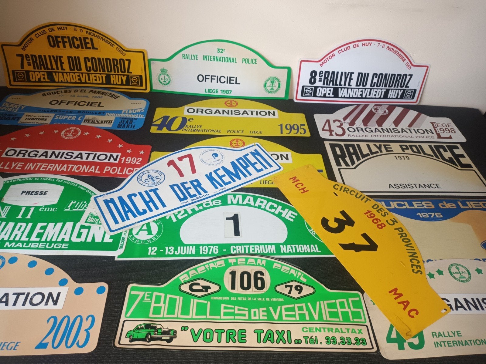 Rally platen 1968-2004. 17 stuks, Collections, Enlèvement ou Envoi