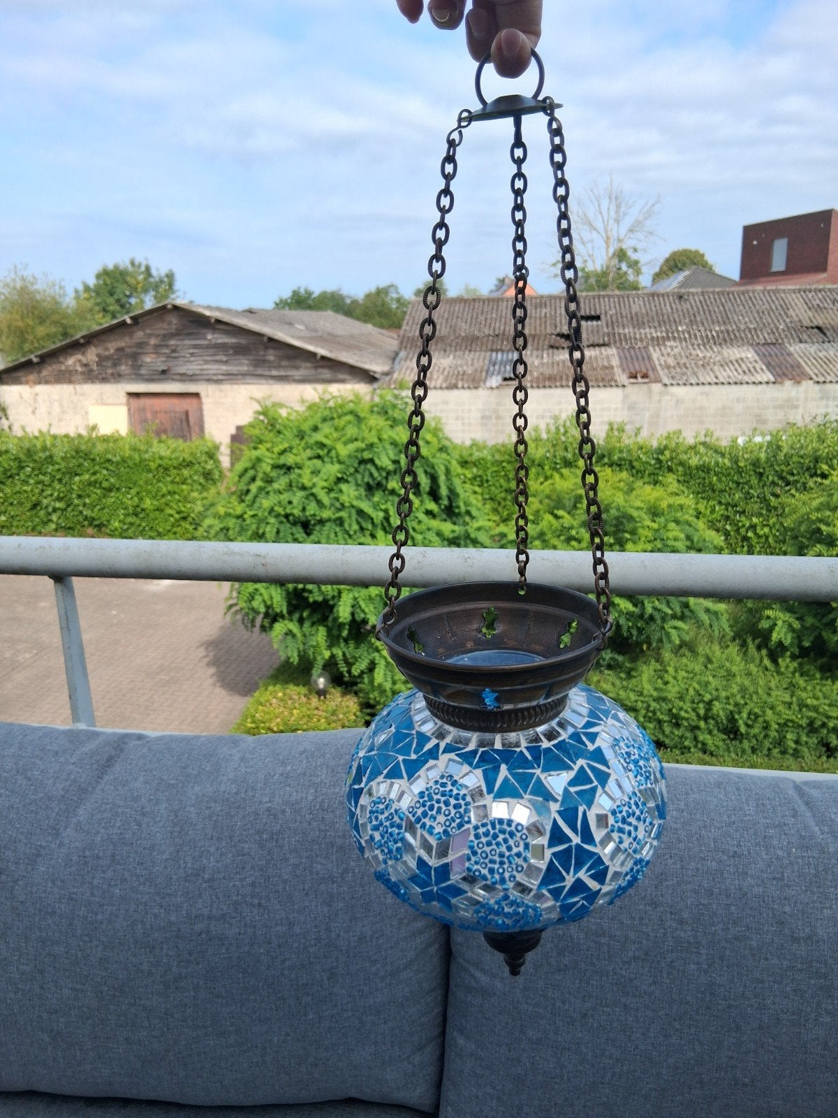 Prachtige mozaïek lamp, Ophalen