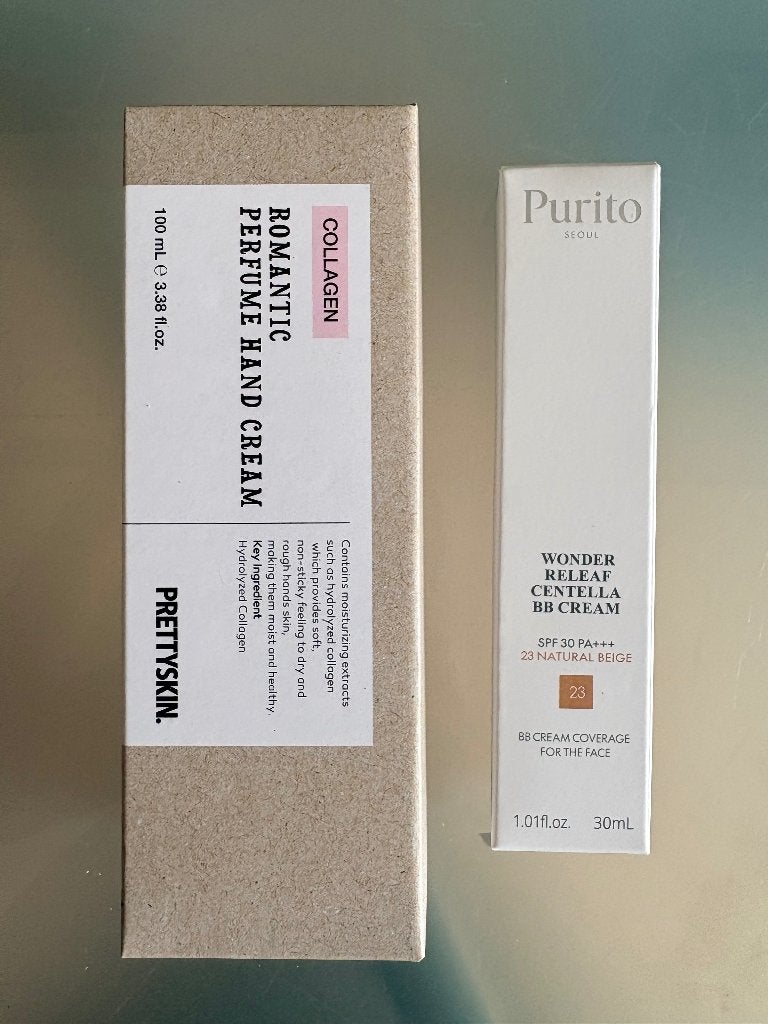 Purito BB Cream Wonder releaf centella+Hand cream Prettyskin, Ophalen, Zo goed als nieuw, Gehele gezicht, Verzorging