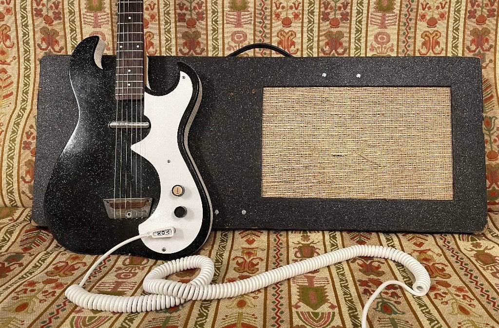 Restored 1964 Silvertone 1448 w/ Amp-in-Case, Ophalen of Verzenden, Met versterker