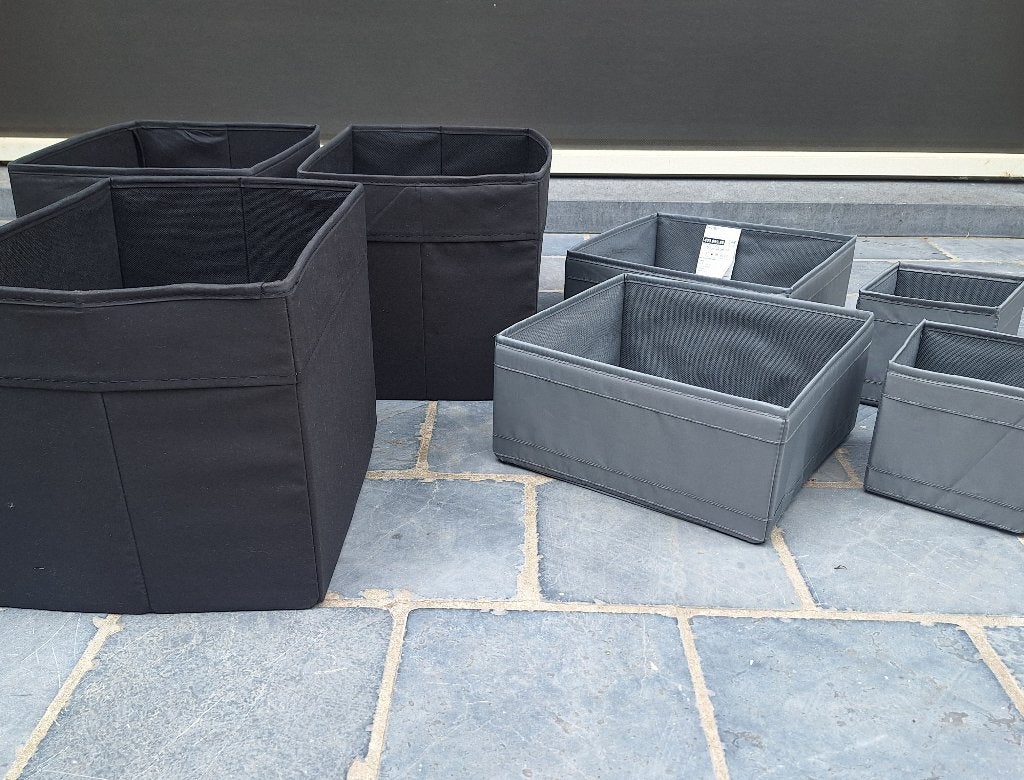 Opbergmandjes in polyester, opplooibaar, Ophalen, Zo goed als nieuw, Mand