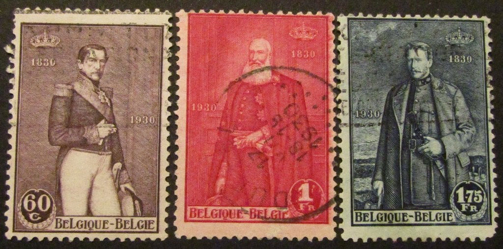 OBC 302 à 304 de 1930 estampillé Albert Ier, Enlèvement ou Envoi, Affranchi, Timbre-poste, Maison royale