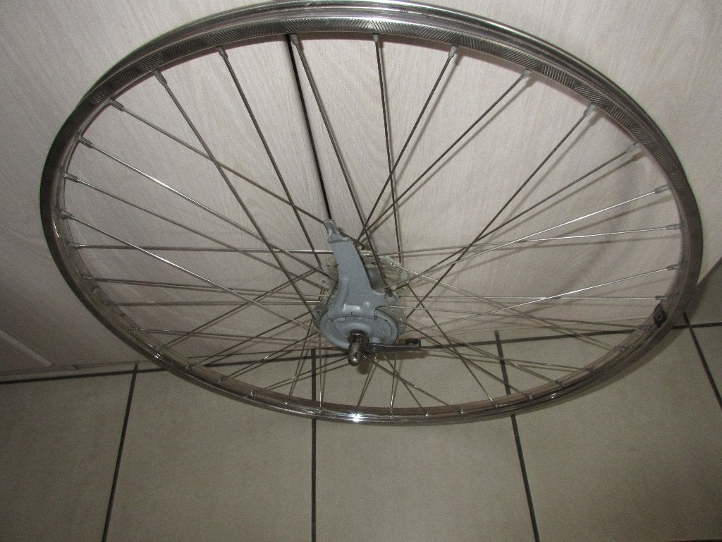 Voorwiel roestvrij 28 inch met sachs trommelrem goede staat, Fietsen en Brommers, Fietsonderdelen, Bakfiets, Gebruikt, Overige materialen