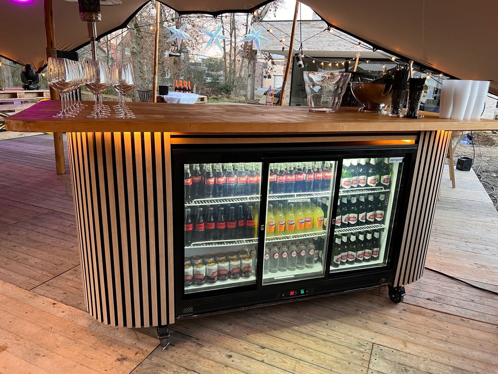 Bar mobiele bar koelingen, Maison & Meubles, Dénudé, Comme neuf, Enlèvement