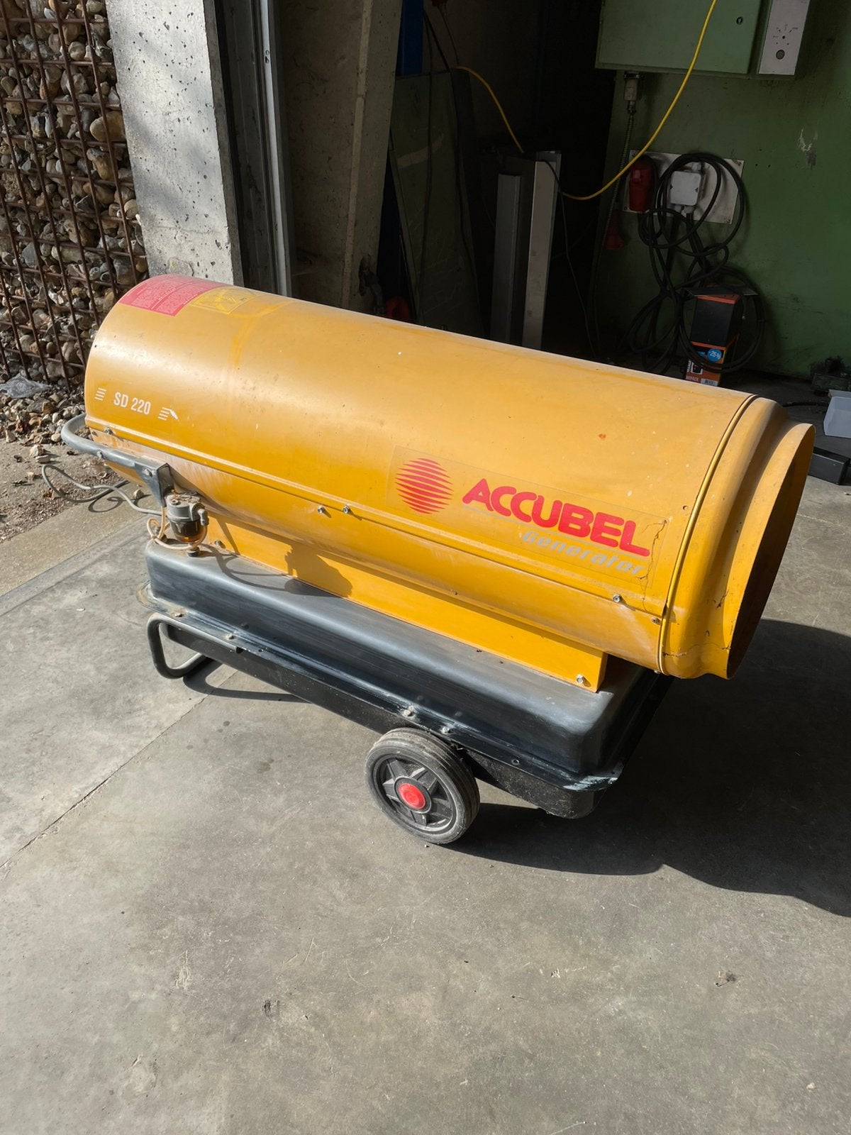 Heteluchtkanon accubel SD220, Enlèvement